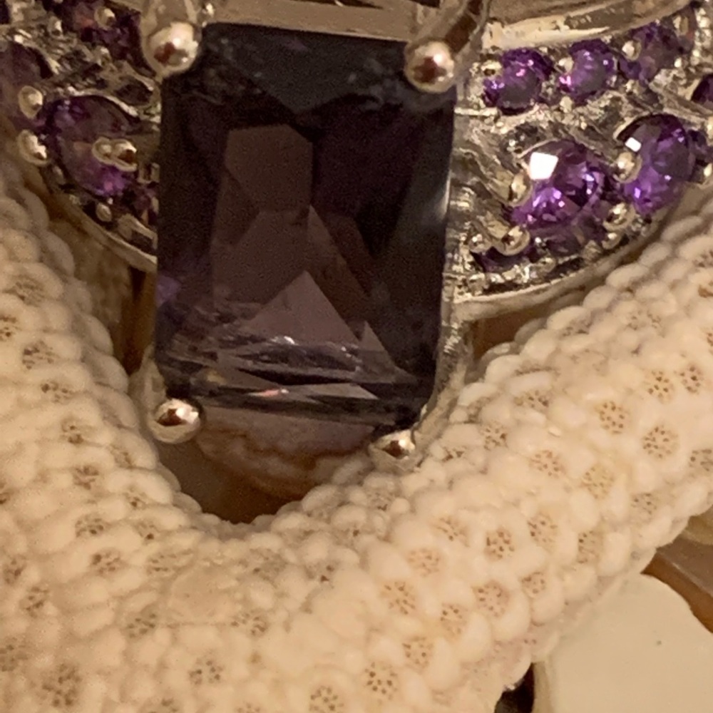 Sterling Amethyst Statement Ring - image 4
